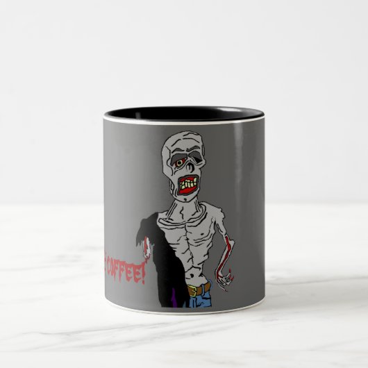 "Ik heb mijn koffie nodig" mok Zombie (Center)