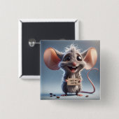 Ik heb mijn koffie nodig vierkante button 5,1 cm (Voorkant /achterkant)