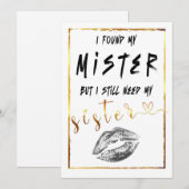 Ik heb mijn meneer gevonden, maar ik heb nog steed kaart (Voorkant / Achterkant)