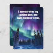 Ik heb mijn moeilijkste dagen overleefd kaart (Voorkant / Achterkant)