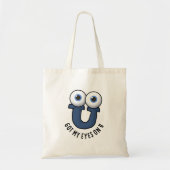 Ik heb mijn ogen op U Funny Alphabet Pun Tote Bag (Voorkant)