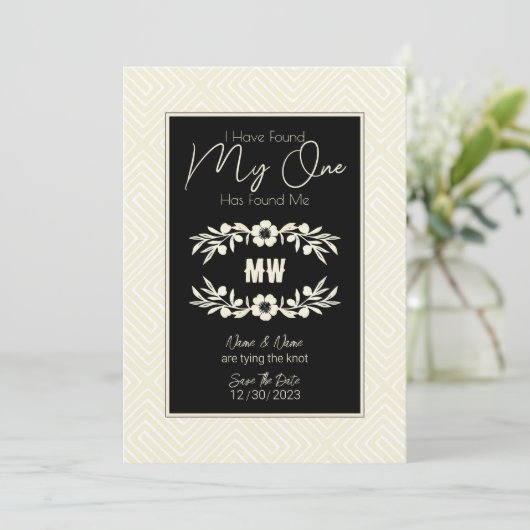 Ik heb MIJN ONE Tribal African Wedding gevonden Save The Date (Staand voorkant)