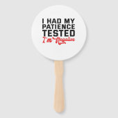 Ik heb mijn patiënt laten testen dat het negatief  handwaaier (Voorkant)