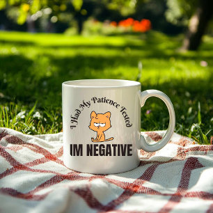 Ik heb mijn patiënt laten testen dat ik een negati koffiemok