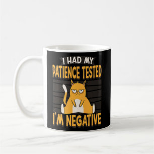 Ik heb mijn patiënt laten testen dat ik een negati koffiemok