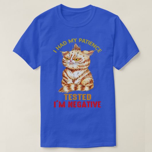 Ik heb mijn patiënt laten testen met mijn negatiev t-shirt (Design voorkant)