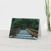 Ik heb mijn persoonlijke ruimte nodig, geef me als kaart (Voorkant)