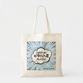Ik heb mijn Pilates nodig: Grappige strip Pop Art Tote Bag