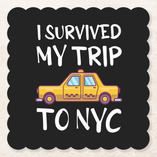 Ik heb mijn reis naar NYC overleefd Kartonnen Onderzetters (Voorkant)