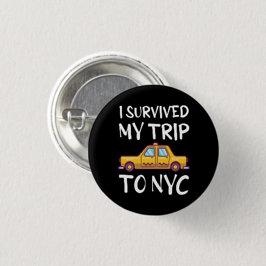 Ik heb mijn reis naar NYC overleefd Ronde Button 3,2 Cm (Voorkant /achterkant)