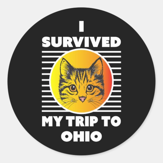 Ik heb mijn reis naar Ohio overleefd Ronde Sticker (Voorkant)