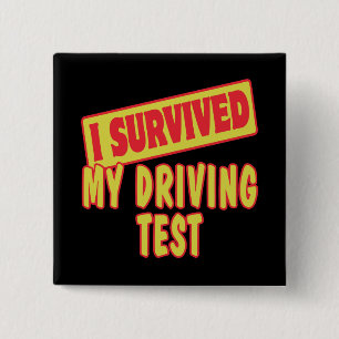 IK HEB MIJN RIJEXAMEN OVERLEEFD VIERKANTE BUTTON 5,1 CM