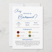 Ik heb mijn ringkleurpalet bruidsmeisje voorstel K Kaart (Achterkant)