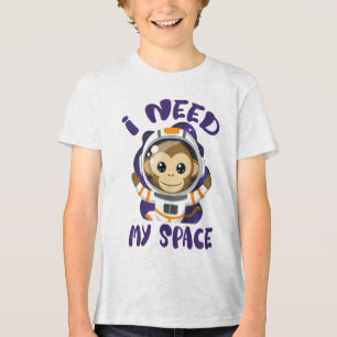 Ik heb mijn ruimte astronaut aap kinderen nodig Tri-Blend shirt