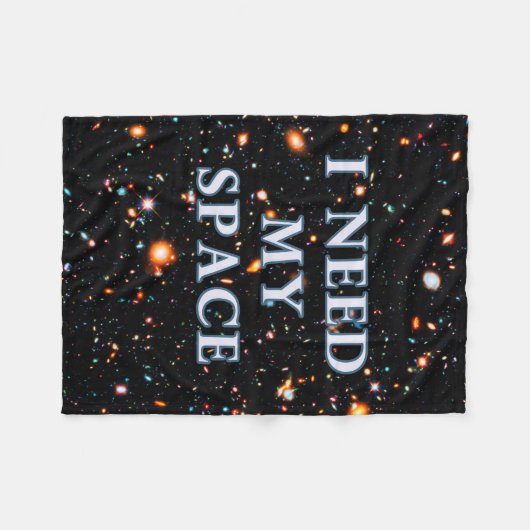 Ik heb mijn ruimte nodig fleece deken (Voorkant (Horizontaal))