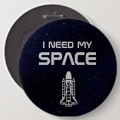 Ik heb mijn ruimte nodig ronde button 6,0 cm (Voorkant /achterkant)