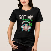 Ik heb mijn Shamrock aan! St. Patrick's Day Humor Tri-Blend Shirt (Voorkant)
