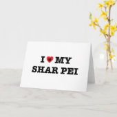 Ik heb mijn Shar Pei-Wenskaart gehoord - blanco bi Kaart (Gele Bloem)