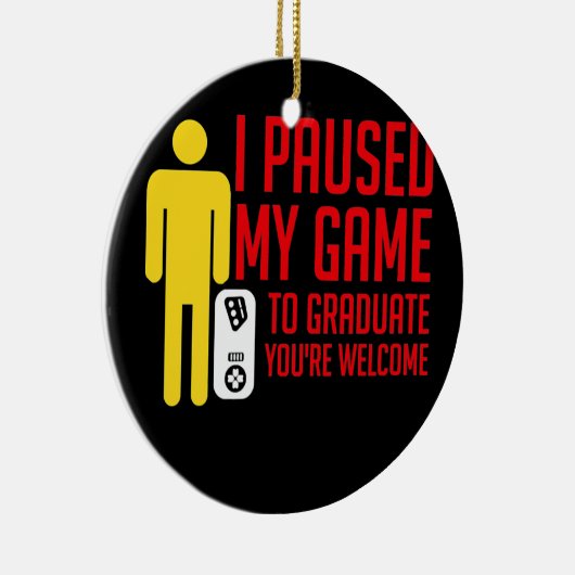 Ik heb mijn spel Afstuderen... Keramisch Ornament (Rechts)