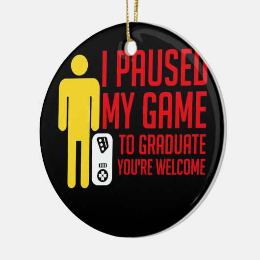 Ik heb mijn spel Afstuderen... Keramisch Ornament (Links)