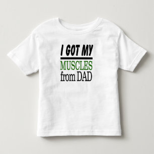 Ik heb mijn spieren van papa Fine Jersey T-Shirt