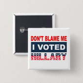 Ik heb mijn stem uitgebracht. vierkante button 5,1 cm (Voorkant /achterkant)