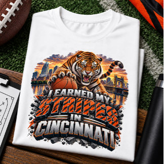 Ik heb mijn strepen verdiend als Cincinnati-voetba Tri-Blend Shirt