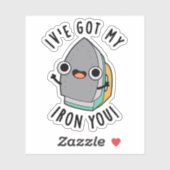 Ik Heb Mijn Strijkijzer Je Grappige Apparaat Pun Sticker (Vel)
