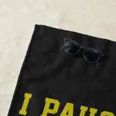 Ik heb mijn trein gepauzeerd om hier te zijn. strandlaken (In situ)