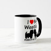 Ik heb mijn twee Westie Dogs Mok (Voorkant rechts)