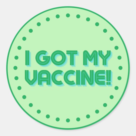 Ik heb mijn vaccin. ronde sticker (Voorkant)