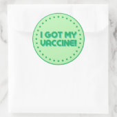 Ik heb mijn vaccin. ronde sticker (Tas)