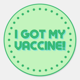 Ik heb mijn vaccin. ronde sticker