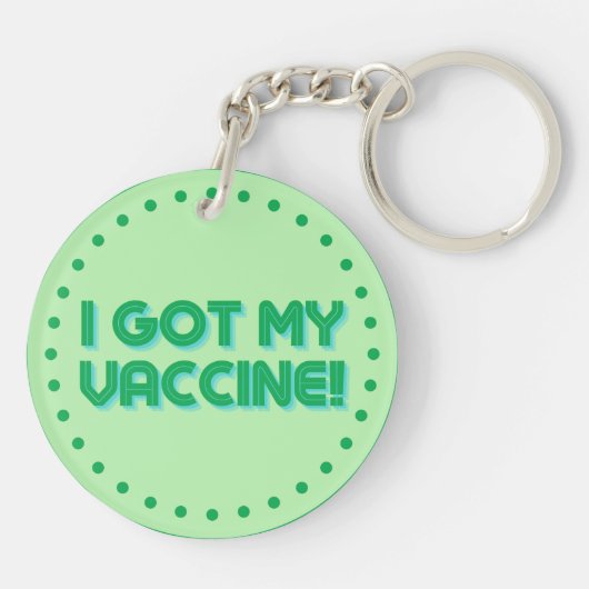 Ik heb mijn vaccin. sleutelhanger (Achterkant)