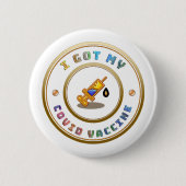 Ik heb mijn vaccin tegen COVID. Ronde Button 5,7 Cm (Voorkant)