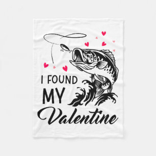 Ik heb mijn Valentijnsdag grappige vissen Valentij Fleece Deken