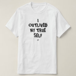 Ik heb mijn ware zelf overleefd – existentiële mot t-shirt