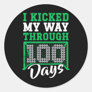 Ik heb mijn weg door 100 dagen voetbal 100e dag ge ronde sticker