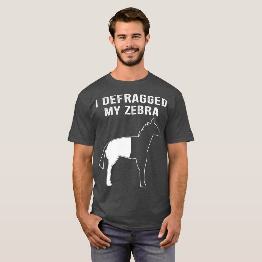 Ik heb mijn Zebra grappige computer Nerd Geek vers T-shirt (Voorkant volledig)