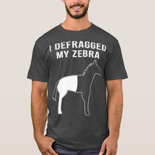 Ik heb mijn Zebra grappige computer Nerd Geek vers T-shirt (Voorkant)