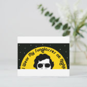 Ik heb mijn zonnebril 's nachts Draag Briefkaart (Staand voorkant)