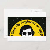 Ik heb mijn zonnebril 's nachts Draag Briefkaart (Voorkant / Achterkant)