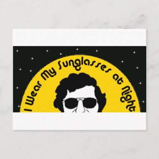 Ik heb mijn zonnebril 's nachts Draag Briefkaart