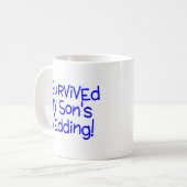 Ik heb mijn zonnesweddenschap blauw overleefd koffiemok (Voorkant links)