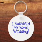 Ik heb mijn zonnesweddenschap blauw overleefd sleutelhanger (Voorkant)