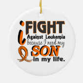 Ik heb mijn zoon leukemie nodig keramisch ornament (Achterkant)