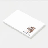 Ik heb misschien later koffie nodig - Grappige uil Post-it® Notes (Schuin)