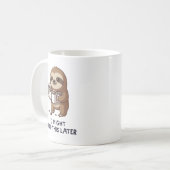Ik heb misschien later koffie nodig - Lui slothumo Koffiemok (Voorkant links)