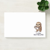 Ik heb misschien later koffie nodig - Lui slothumo Post-it® Notes (Kantoor)