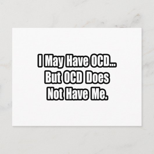 Ik heb misschien OCD, maar... Briefkaart (Voorkant)